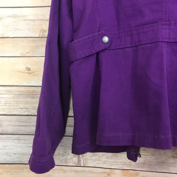 Ann Taylor LOFT Purple Jacket flap pockets coat - Picture 8 of 8